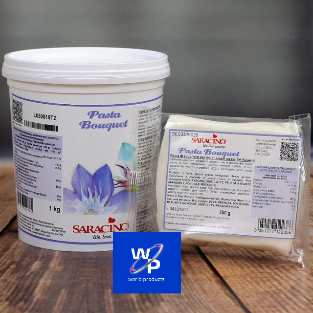 Bouquet. Gum Paste per Fiori Bianca. Saracino