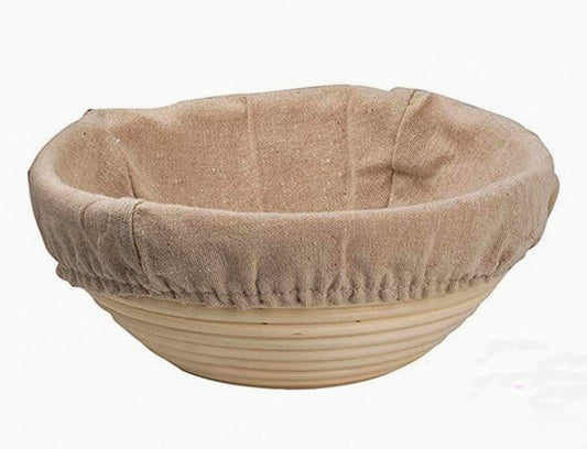 25 cm. 1 Kg di impasto. Cestino di Lievitazione Tondo in Rattan naturale con Fodera. Pane e Pizza (Copia)