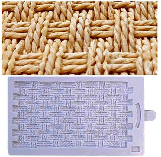 Intreccio Cestino. Rustic Basket. Fantastico grande Stampo in silicone