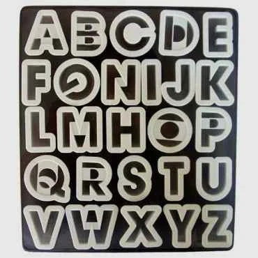 Lettere e numeri a Timbro. Set 72 stampi con blocco stampa incluso