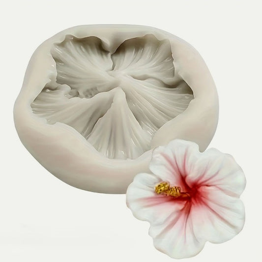 Ibisco di 4.5 cm. Stampo in silicone anche per Candele