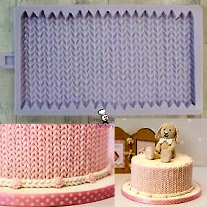 Uncinetto. Fantastico grande Stampo in silicone Chunky Knit. Originale Karen Davies.