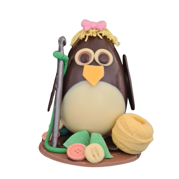UOVO DI PASQUA PINGUINO “L’UNCINETTO”