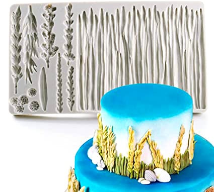 Stupendo Bordo Erba Prato con Rami e Foglie. Stampo silcone