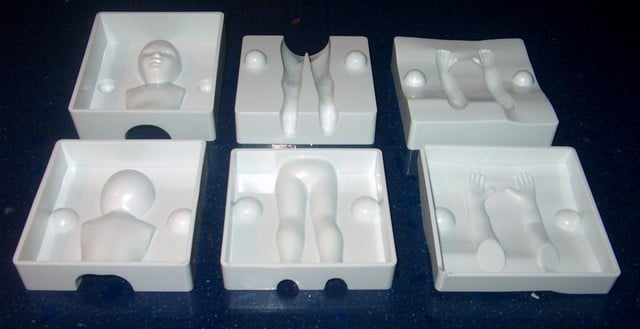 Complete 3D Child Figure. Set of 6 plastic molds.