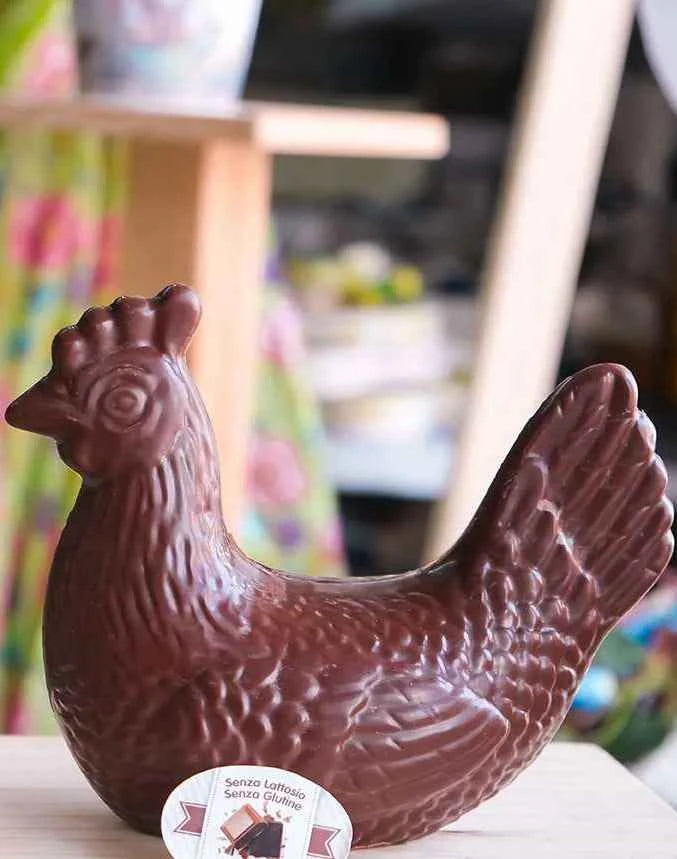 Gallina di Cioccolato.  Senza Glutine-Senza Lattosio-Vegan.
