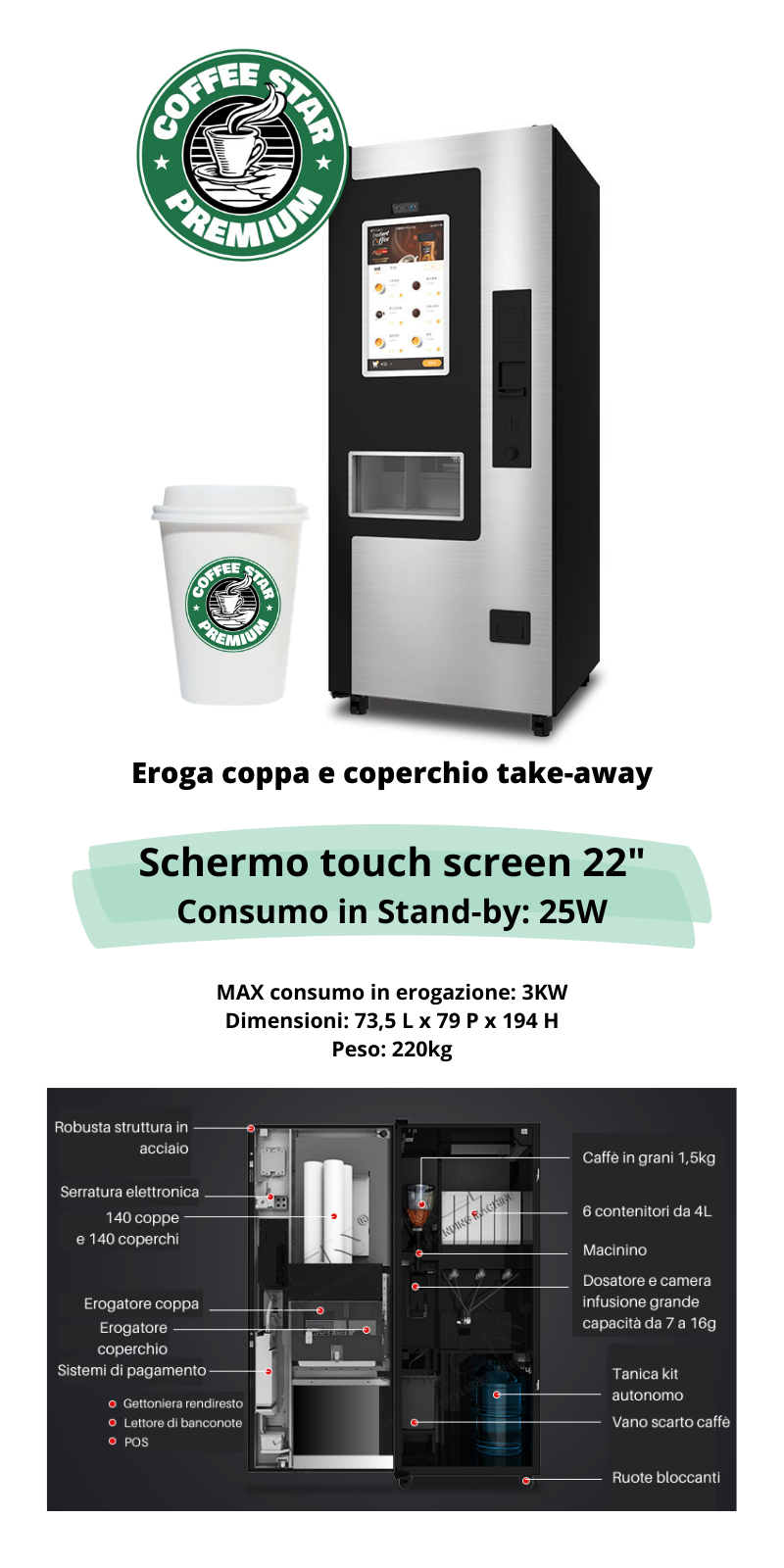 COFFEE STAR PREMIUM cod.CF-STARP