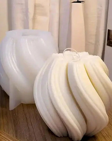 Vaso Artistico a Spirale di 7.3 cm. Stampo in silicone per Candele e Saponi