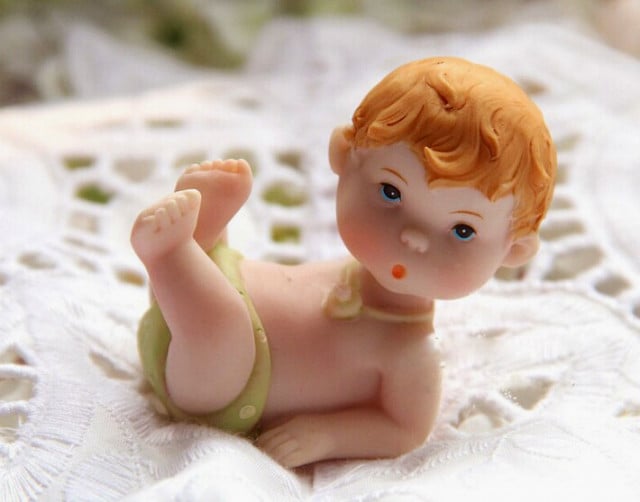 Newborn feet up. High-definition silicone mold.