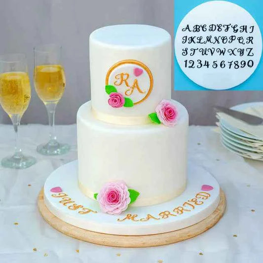 Set di 27 Cutter di Lettere con una cornice Quadrata e una a Bandiera. Stampo Alfabeto per Biscotti