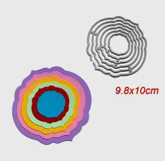 Cornice decorata rettangolare. Fustelle sottili metalliche per Scrapbooking