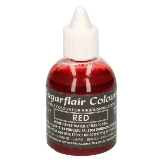 Rosso 60 ml. Colorante liquido anche per Aerografo. Sugarflair