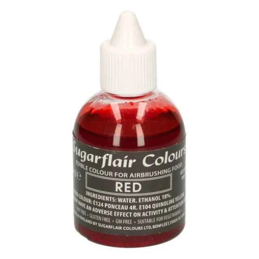 Rosso 60 ml. Colorante liquido anche per Aerografo. Sugarflair