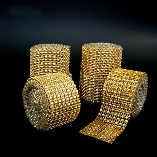 ORO. Bordo Strass 8 file per decorazioni