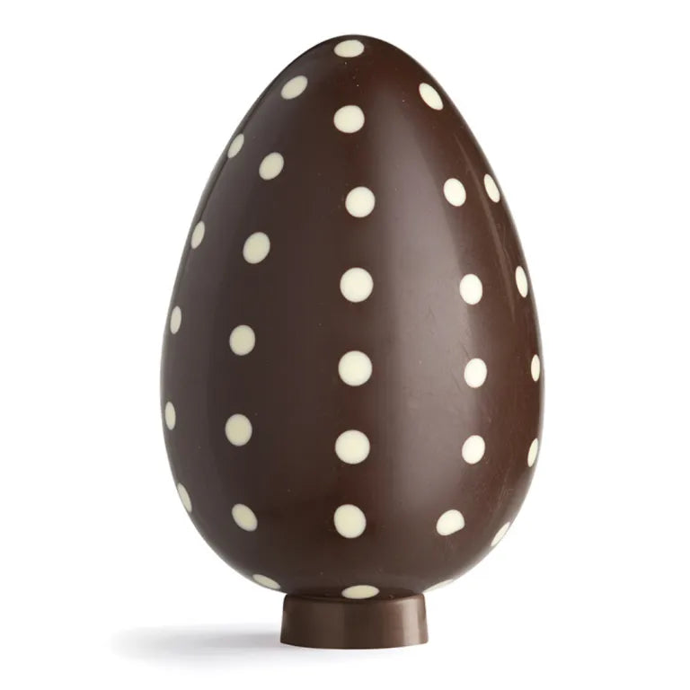 Uovo di Cioccolato Pois. Uovo di cioccolato Fondente 60% cacao