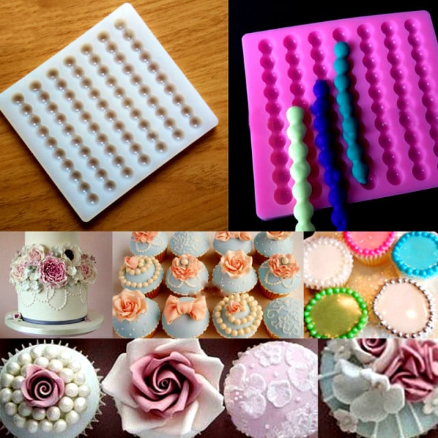 Pearls. 7-row silicone mold.