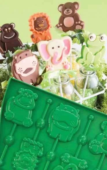 Stampo silicone lecca lecca Animali Lollipop Pavoni.