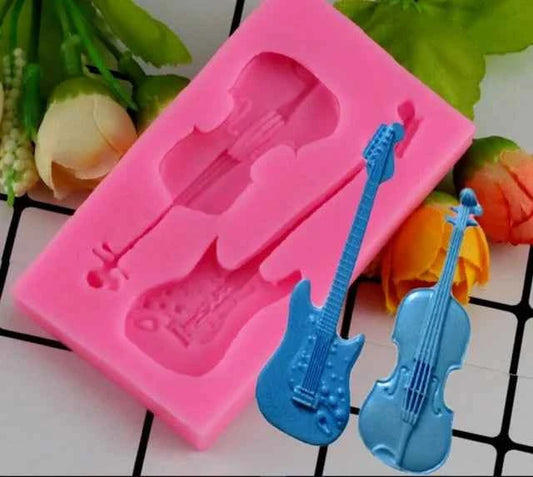 Chitarra e Violino. Stampo in silicone strumenti musicali.