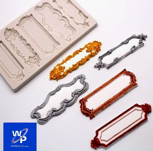 Cornice decorate. Barocco Vintage. Stampo in silicone con 5 decorazioni