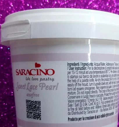 Pasta Merletto Saracino. Miscela Bianca colorabile per Pizzi. 200 gr