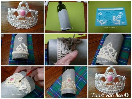 Corona Principessa stile Barocco. Stampo in silicone.