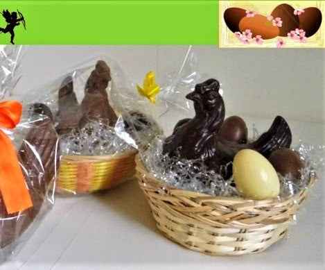 Cesto Gallina con 4 ovette gr 450