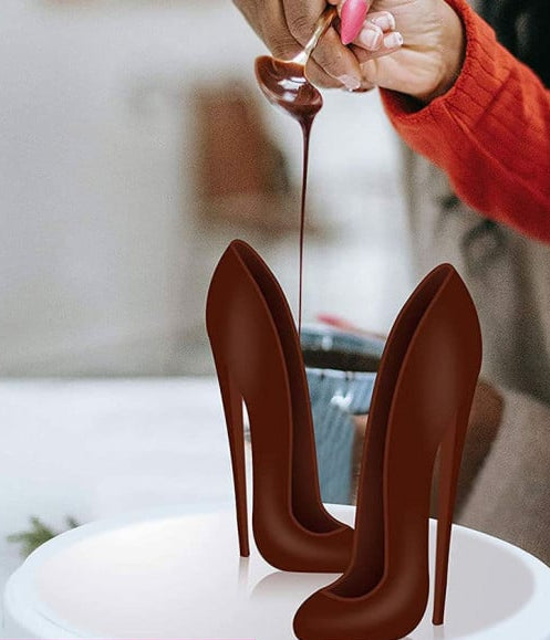 Scarpa con Tacco Alto di 20.2 cm. Doppio Stampo 3/D per Cioccolato in policarbonato rigido
