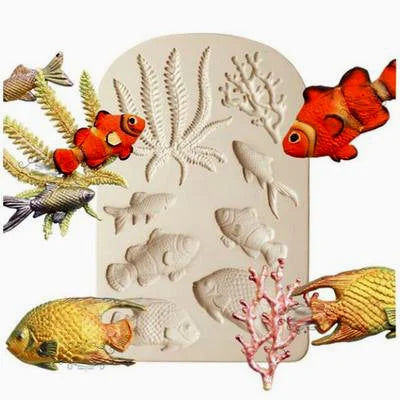 Mare. Pesci Corallo e Alghe. Stampo silicone