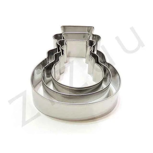 Pupazzo di neve. Set di 3 Tagliapasta in metallo