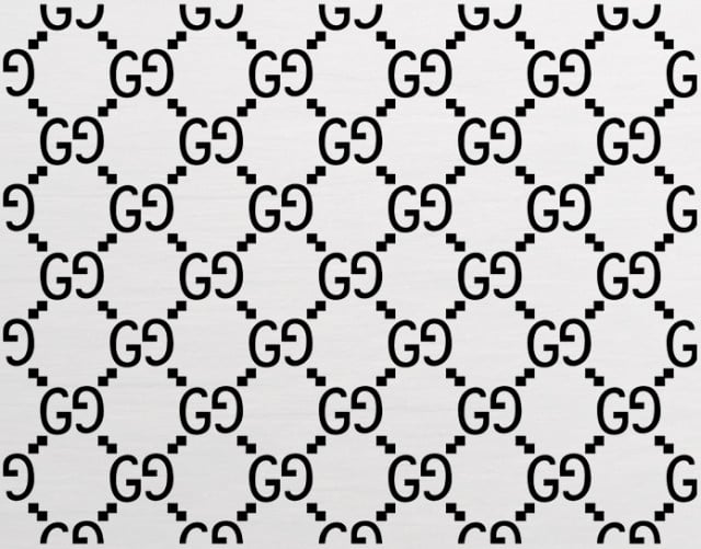 Gucci 30x30 cm. Grande Stencil Griffe Moda Fashion