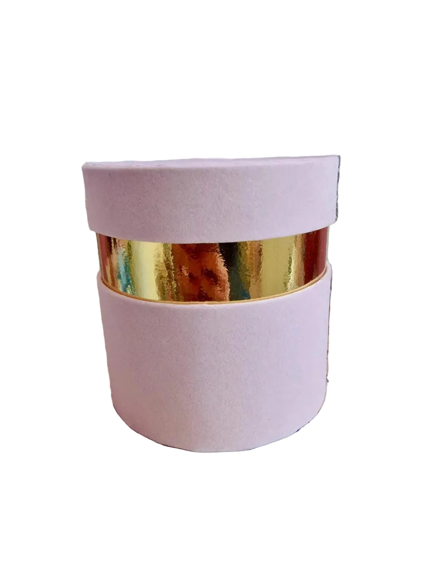 Scatole velluto con bordo oro ROSA CONFETTO