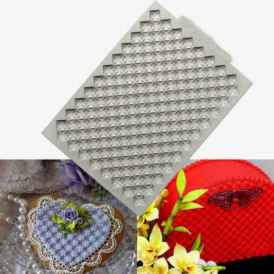 Trapunta incrociata. Stampo in silicone effetto Diamante.