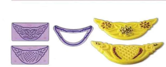 Cornice Bordo Doppie Curve. Stampo tagliapasta