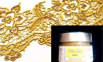 Pasta Sweet Lace Oro per Pizzi in Zucchero. 150 gr. Pasta Ricamo Cake e Cake