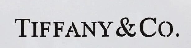 Tiffany &amp; Co. Lettering. Stencil, 17 x 8.5 cm. Fashion Brands