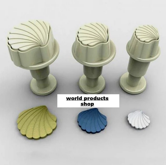 Conchiglie. Set 3 mini stampi ad espulsione. Mare. Dekofee