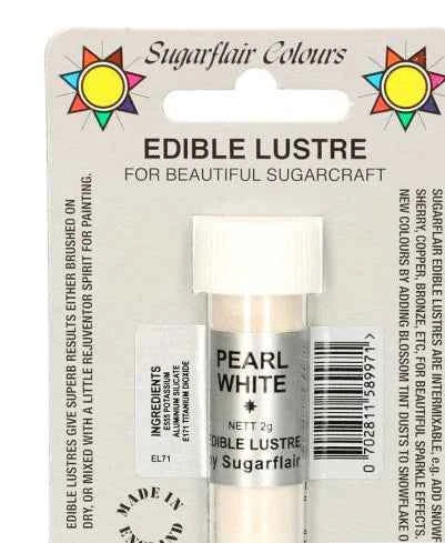 Bianco Perla Perlescente. Colorante concentrato in polvere. Sugarflair