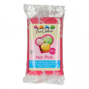Rosa acceso. Pasta di zucchero FunCakes. 250 gr. Senza Glutine e Kosher