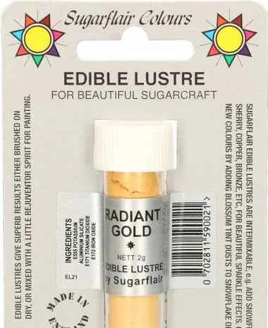 Oro Radiante Perlescente. Colorante concentrato in polvere. Sugarflair