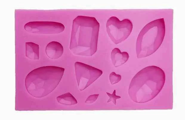 Mini Diamanti e Gemme. Stampo in Silicone