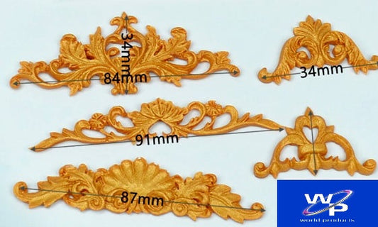 Vintage Barocco. 5 Fantastiche decorazioni. Stampo in silicone