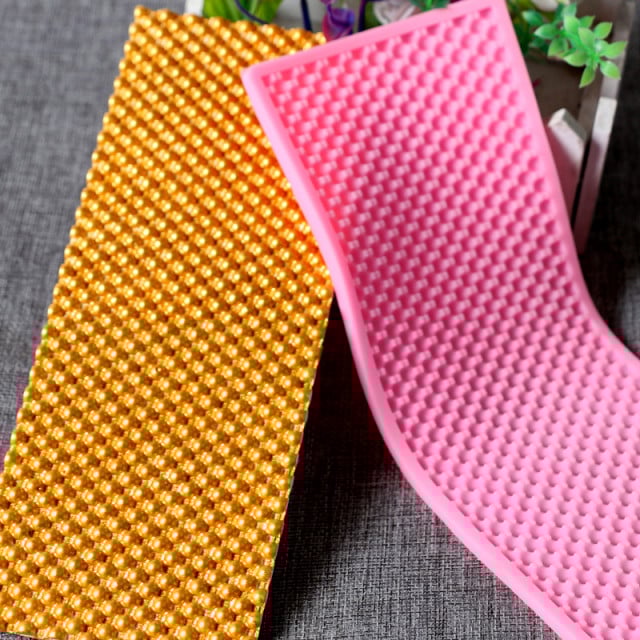 Elegante Bordo Perle di 25 cm. Grande Stampo in silicone