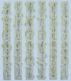 Funky Maiuscole Lettere e Numeri. Set stampo Alfabeto di 35 caratteri