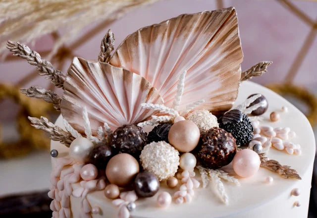 Media Foglia di Palma. Stampo con 3 Palme di 10.4 - 8.5 e 6.2 cm in alta risoluzione in silicone