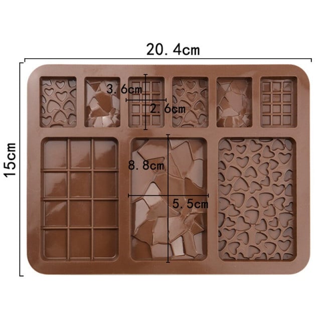 Fantastic 9-Shape Silicone Chocolate Mold