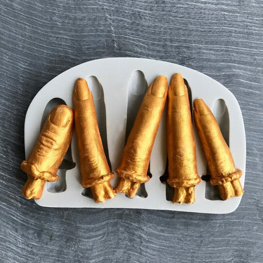 Severed Fingers. 10 x 6.7 cm. Halloween. Finger Shape Silicone Mold. Silicone mold also for candles.