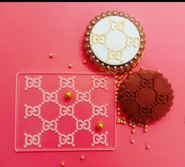 Gucci Griffe. 12 x 10 cm. Embossed Stamp