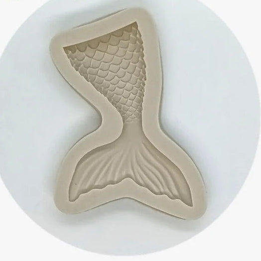 Coda di Sirena dritta di 11 x 7.5 x 1.3 cm. Mare. Stampo silicone Sirenetta