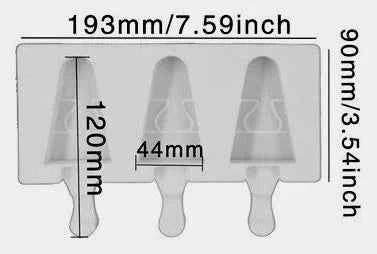 Stampo Gelato Zampa in silicone con 4 Impronte e 10 Stecche