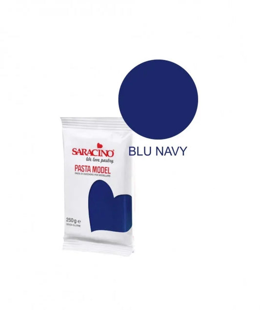250 gr. Blu Navy. Pasta di zucchero Model Saracino. Gluten Free